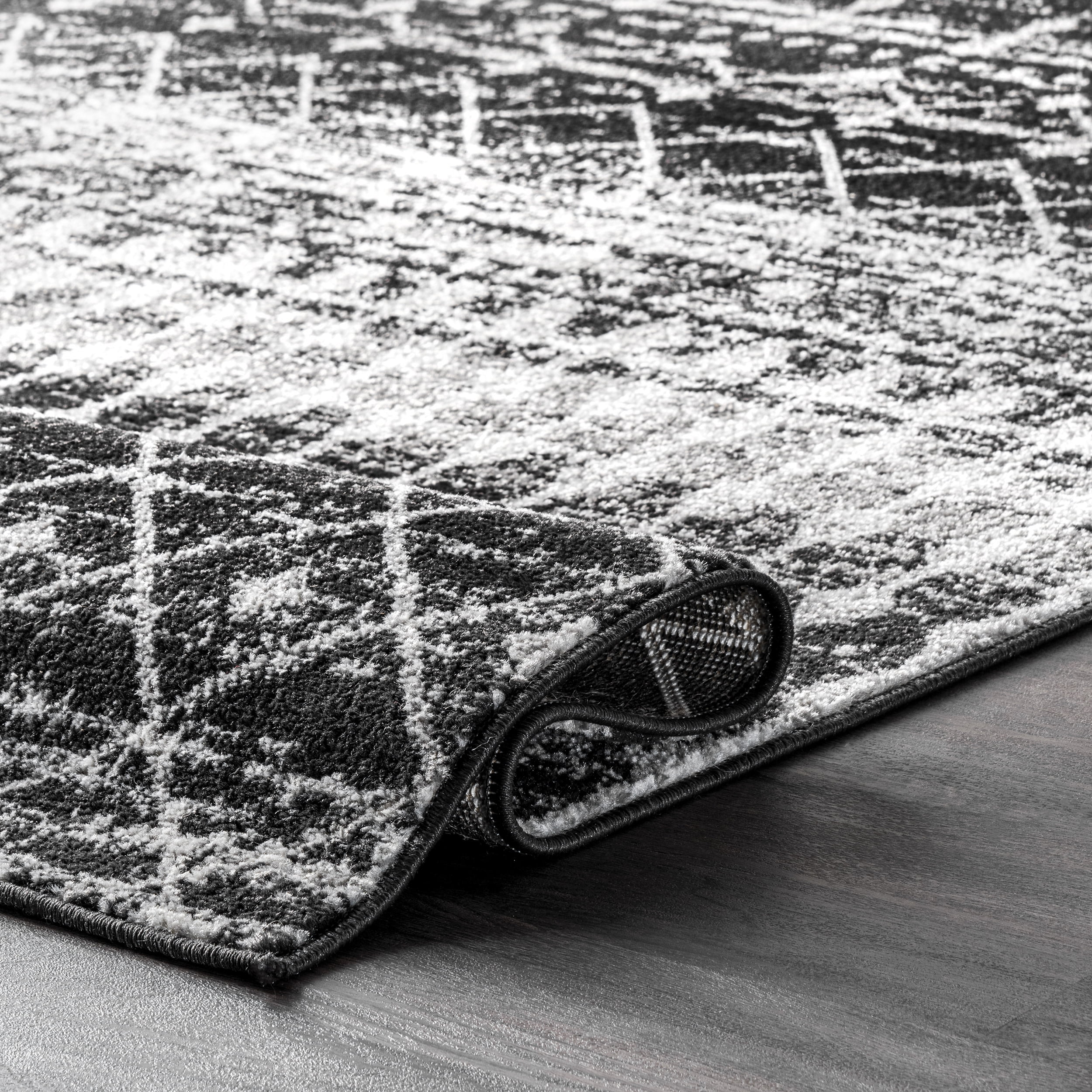nuLOOM Moroccan Blythe Area Rug, 6' Square, Black