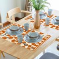 thumbnail image 4 of 2 Pcs Fall Harvest Linen Placemats, Cute Maple Leaf Pumpkin Print Insulated Table Mats for Thanksgiving Party Catering Decorations, 4 of 6