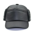 thumbnail image 2 of WHAMVOX Ear Muffs For Men Beret Ear Cover Pu Polyester Lining Black Middle-aged Winter Use 1Pcs, 2 of 8