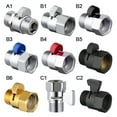thumbnail image 2 of Quick-opening Bath Water Tap Accessory Water Shut-Off Bathroom Shower Water Flow Control Valve Brass Junction Diverter Valve Shut-off Angle Valve B1, 2 of 8