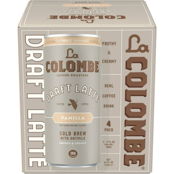 La Colombe Oatmilk Vanilla Latte 4 pk Cans - 9 oz (Packaging May Vary)