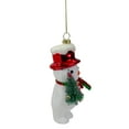 thumbnail image 5 of Northlight 5.5" White and Red Glass Snowman Christmas Ornament, 5 of 6