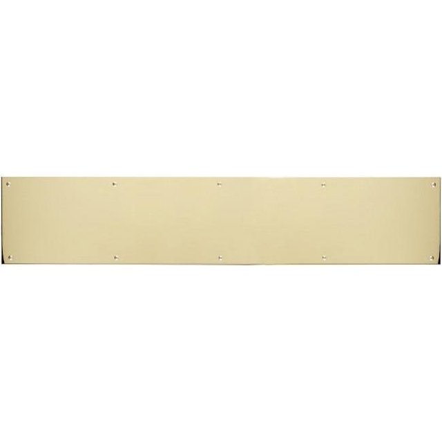 8 x 40 Po. Plaque de Frappe en Laiton Poli à Fixation par Vis
