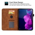 thumbnail image 3 of GSFY Case for Galaxy Tab S6 Lite 10.4 inch 2024/2022/2020, PU Leather Wallet Stand Protective Smart Shell with Pen Holder Auto Sleep Wake for Samsung Galaxy S6 Lite Tablet, Brown Blocks, 3 of 8