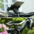 thumbnail image 2 of 1pc bicicleta motocicleta manillar teléfono soporte de teléfono ajustable (negro), 2 of 5