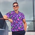 thumbnail image 4 of Polo Shirts for Men, Pink Purple Butterfly Flower Cuteness Casual Mens Polo Shirts Short Sleeve Button Down Classic Mens Golf Polo Shirts, 4 of 7
