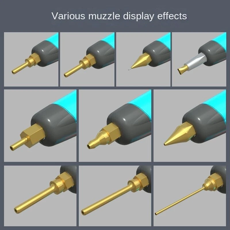 10pcs Hot Melt Glue Gun Nozzle Tips Set for 10.8mm Thread Power Tools