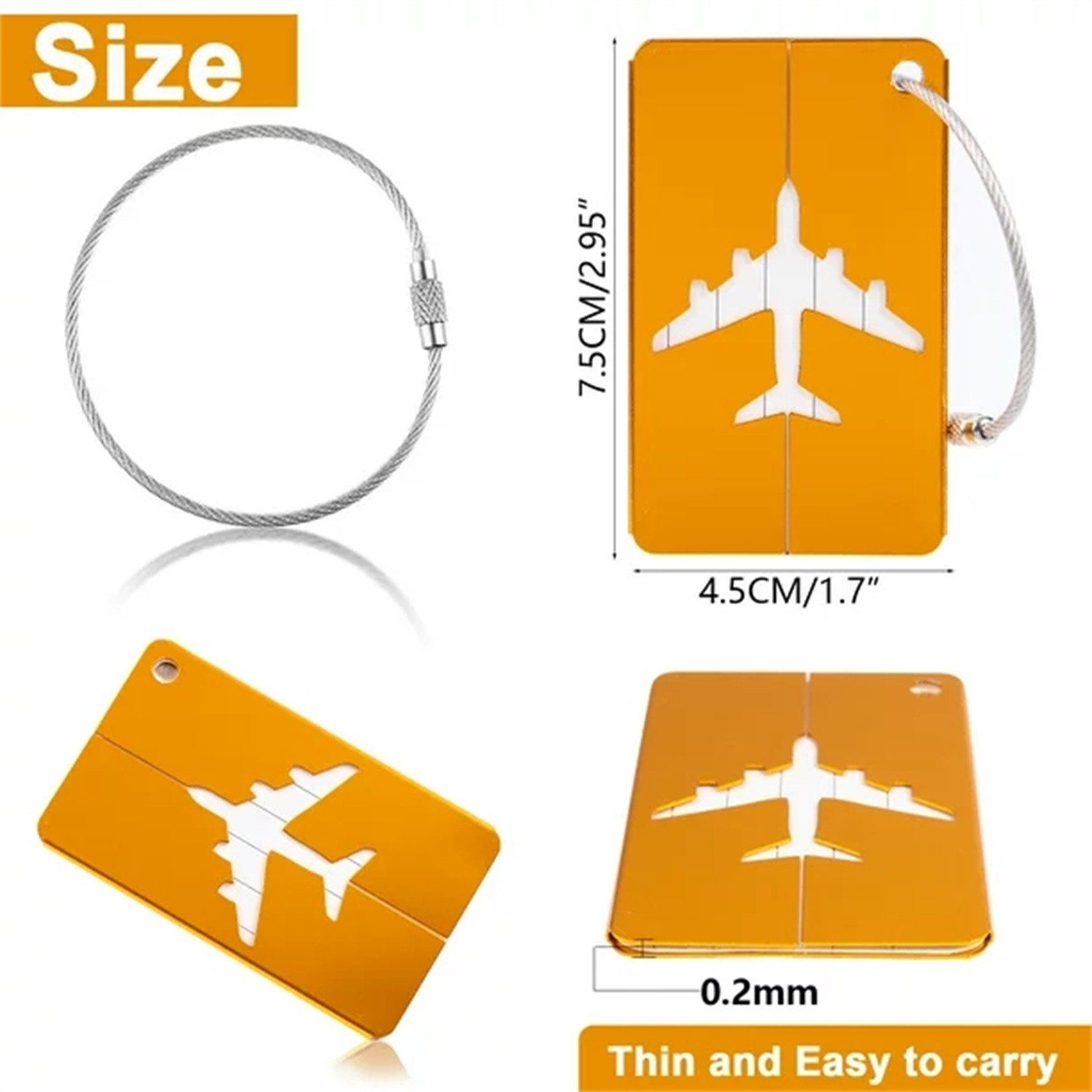 Denbek Hot Clearance! Aluminum Luggage Tag Boarding Metal Luggage ...