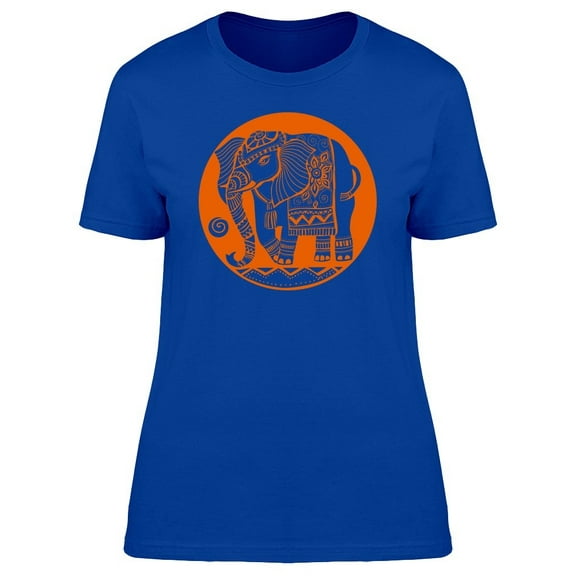 Indian Elephant In Orange Spot Tee Women's -Image by Shutterstock