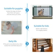 Dcenta Magic Gate for Pet Safety Gate Dogs Portable Folding Mesh Safety Fence Isolated Gauze Indoor and Outdoor Install Anywhere