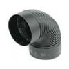Gray Metal Products Inc. 6-24-602C 6 Inch 24-ga Snap-Lock Black Stovepipe 90 Deg Corrugated Nonadjustable Elbow