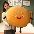 thumbnail image 2 of 10/35cm Soft Simulation Hamburger Plush Stuffed Pendant Toys Creative Food Bread Hand warmer Pillow for Girls Birthday GiftsOrange10cm Deng Xun unisex, 2 of 2