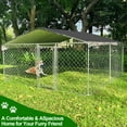 thumbnail image 2 of Yamissi Large Dog Kennels for Outside 10x10 ft Outdoor Dog Kennel Heavy Duty for Large Dogs Run Cage Metal Kennels with Roof Cover for Yard, 2 of 7