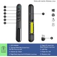 REHIUGA-2 Pack Wireless Presenter Remote, USB A&C, Black White ...