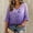 Light Blue, variant on Alzheimers Awareness Shirts For Women 3/4 Length Sleeve Purple Ribbon Alzheimer'S Awareness V Neck T Shirts Cozy Half-Sleeves Alzheimer Tee Tops