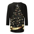 thumbnail image 5 of Luxalzxs Womens 3/4 Sleeve Tops and Blouses Cute Funny Plus Size Christmas Tee Shirt Fashion Casual Holiday Tops, 5 of 5