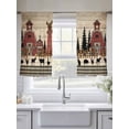 thumbnail image 6 of Brown Farmhouse Sheer Curtains 45 Inches Length 2 Panels Set, Window Sheer Curtains for Living Room/Bedroom, Vintage Country Animals Wood Grain Plaid Light Filtering Rod Pocket Curtain 52''x45''x2, 6 of 8