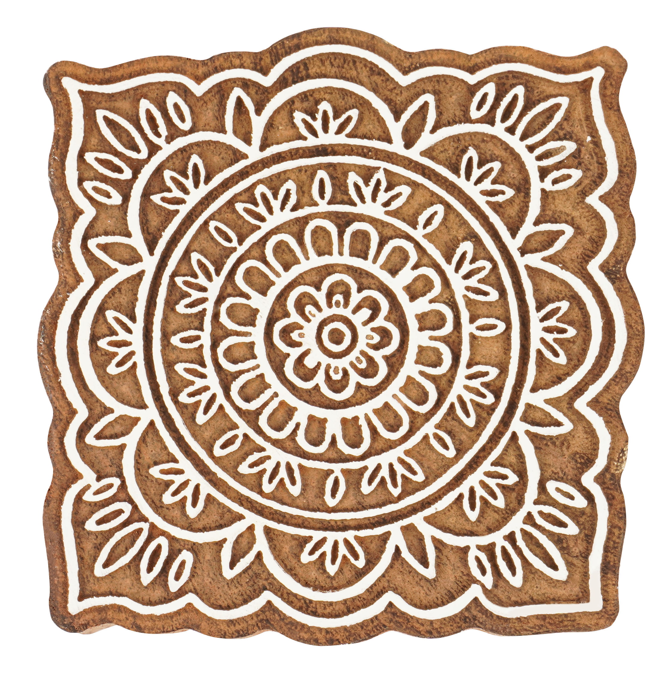 DIY Henna Fabric Textile Paper Clay Pottery Block Printing Stamp Handmade Print Blocks Round Mandala Designs Wooden Stamps 