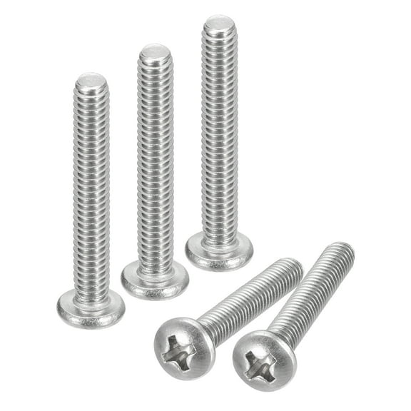 #8-32x1-1/8" Pan Head Machine Screws, 304 Stainless Steel Screw, Pack of 10