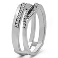 10k Solid Gold Pave Infinity Wedding Ring Guard (0.39ctw)