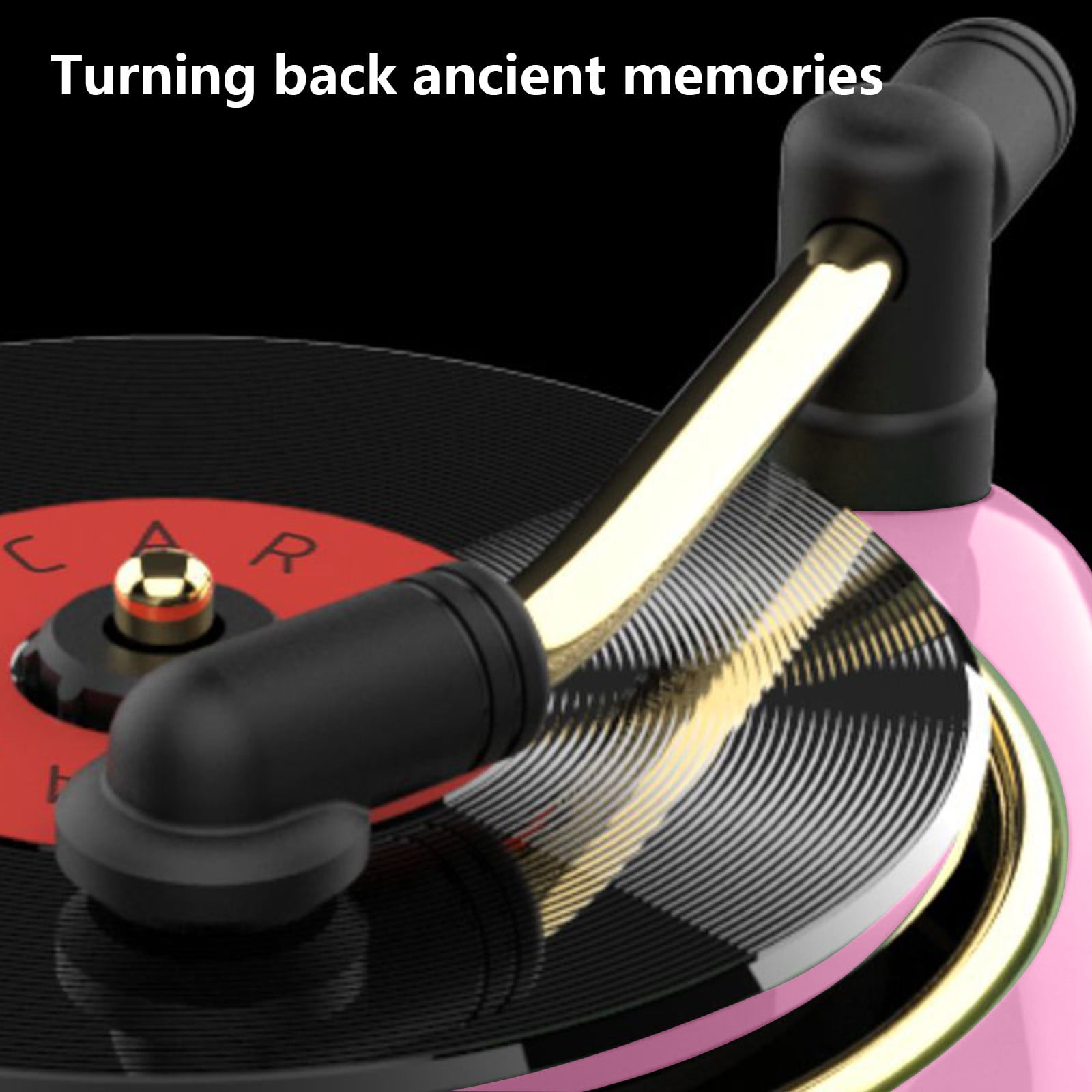Fufafayo Phonograph Record Player Car Perfume Vent Clip, Retro Car Air Freshener Diffuser, Decorative Ornaments for Car Air Conditioner , Aromatherapy Decor for Dashboard