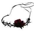 thumbnail image 1 of Gargantilla gótica de rosas, collar retro con flores florales para fiesta de Halloween y graduación, 1 of 5