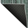 thumbnail image 5 of Addison Rugs Mayfield Premium Machine Washable Transitional Stripes Teal Rectangle Rug, 10' X 14' Machine Washable Transitional Stripes Teal Oversized Sherpa Throw Blanket, 5 of 7
