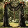 thumbnail image 1 of Tela para drapear con forma de arco de boda PARTISKY, gasa negra, 5,5 m x 2, 1 of 9