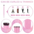 thumbnail image 2 of 22 Inch Colored Hair Extensions, Multi-colors Party HigFrifoshsights Clip in Synthetic Hair Extensions (10 PCS Light Pink), 2 of 7