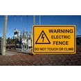thumbnail image 3 of Warning Electric Fence Do Not Touch Or Climb Sign Outdoor Aluminum Signs - Safety Signs - High Voltage Warning Signs 8 X 12 Inch, 3 of 4