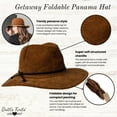thumbnail image 2 of Britt's Knits Getaway Vintage Wide Brim Classic Panama Hat - Gray (Women's), 2 of 8