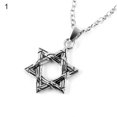 thumbnail image 2 of Unisex Hip Hop Hexagram Shape Pendant Necklace Chain Fashion Jewelry Accessory, 2 of 5