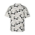 thumbnail image 4 of Xecao Cute Panda print Hawaiian shirt - a stylish short-sleeve button-down for men, perfect for casual beach and tropical outings., 4 of 9