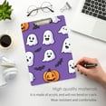 thumbnail image 3 of FORMRS Acrylic Clipboard with Low Profile Clip Standard A4 Letter Size, 12.5" x 9", Halloween Ghosts Purple, 3 of 8