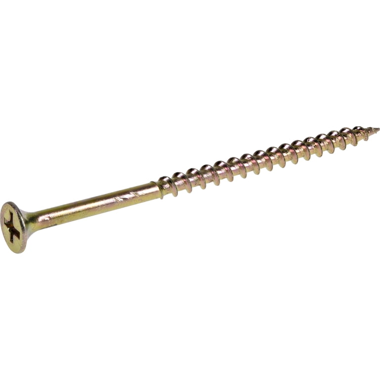 Fas-N-Tite Yellow Zinc Interior Wood Construction Screws 4 Sizes