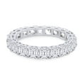 thumbnail image 4 of Asscher Cut White Cubic Zirconia Eternity Band For Women In 14K White Gold Plated 925 Sterling Silver (Color: White, Clarity: VVS1-VVS2) -6, 4 of 8