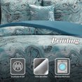 thumbnail image 3 of Lanco Sky Swirl Marble Design, 4 Piece Bedding Comforter Set Blue, Bed Size Full Queen 100% Polyester Fill, 3 of 5