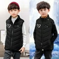 thumbnail image 4 of Gamivast Youth Heated Vest Kids Boys Christmas Printed Zip up Stand Collar Puffer Jackets Multiple Heating Zones and 5-Levels Holiday Rechargeable Quilted Sleeveless Coats Pockets no Power Bank, 4 of 5