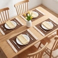 thumbnail image 3 of Unique Bargains 4pcs Cotton and Linen Washable Table Mats Coffee 17.7"x13.8", 3 of 6