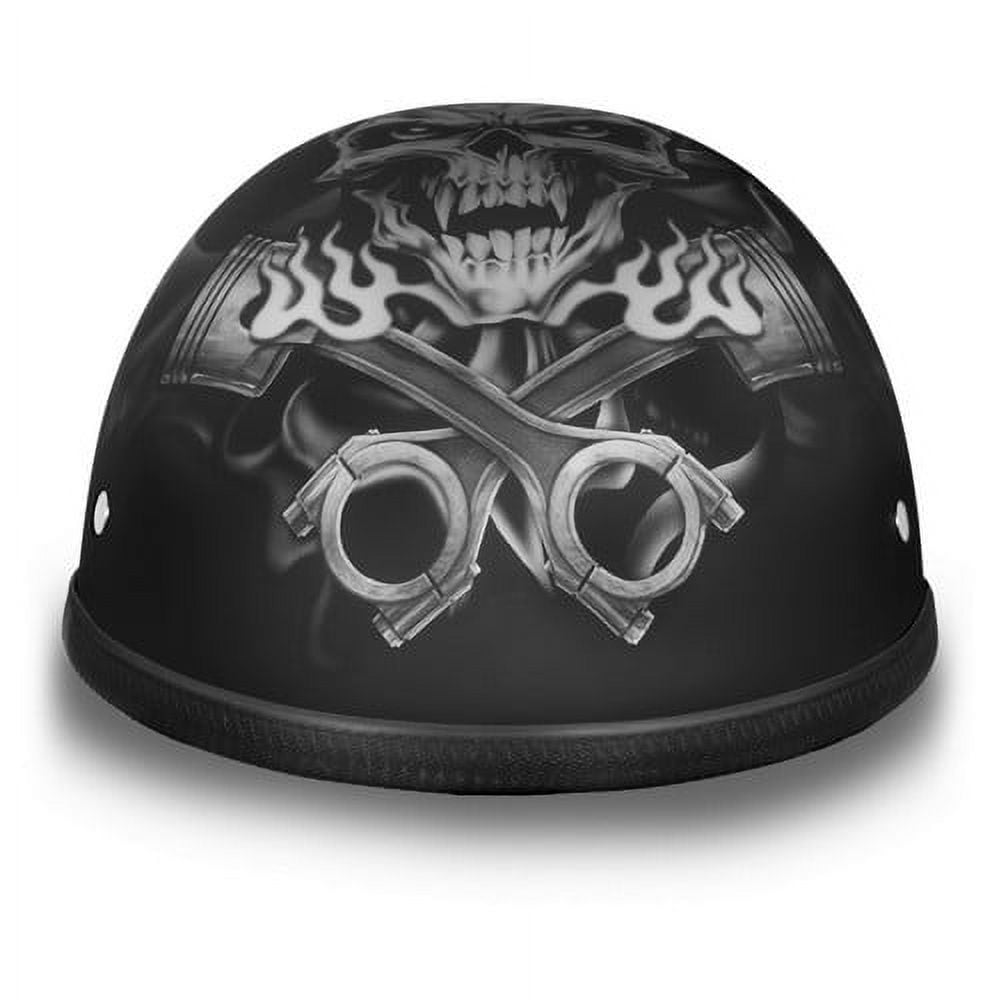 DAYTONA Novelty Skull Cap 1/2 Half Motorcycle Helmet 35 Styles NON DOT XS-XXL