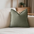 thumbnail image 4 of Miommo Decorative Throw Pillow Covers Neutral Linen Fringe Throw Pillows Olive Green Boho Farmhouse Cushion Covers with Tassels for Couch Sofa Bed Living Room Spring Home Decor, 4 of 9