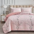 thumbnail image 2 of Soft bedsheet and bedspread set Pink Branch - Twin - 2 Piece, 2 of 5