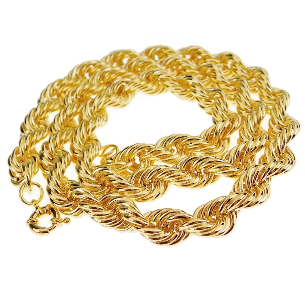 14k Gold Plated Rope Chain Necklace 30 