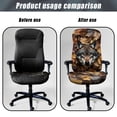 thumbnail image 4 of HELLHERO Wolf Print Office Chair Slipcover Removable, Maple Leaf Print Easy to Clean Rotating Chairs Cover, Universal Desk Chair Cover Stretch, 4 of 7