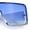 Gold White - Blue, variant on Womens Diva Oversized Shield Metal Rim Rectangle Luxury Sunglasses Gold Black - Black