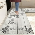 thumbnail image 1 of MeyJey Kitchen Rug Set of 2, Anti Fatigue Kitchen Mat 2 Pieces, Non Skid Waterproof Cushioned Floor Mat and Runner Rug, 17"x28"x0.5"+17"x59"x0.5", Off-White, 1 of 6