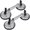 Silver, variant on Heavy Duty Suction Cups - Aluminum Vacuum Handle Glass & Tile Lifter - Ergonomic, Reliable Suction for Lifting Large Glass, Tile, Marble, Floor, Dent Puller (2 Pack Green)