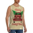 thumbnail image 2 of Balery Christmas Vintage Red Truck Men's Sleeveless Muscle Shirts Workout Tank Top, Moisture Wicking, Odor Protection-Medium, 2 of 8