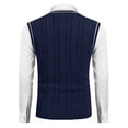 thumbnail image 6 of Men's Sweater Vest V Neck Slim Fit Casual Sleeveless Twisted Knitted Pullover Sweater, 6 of 9