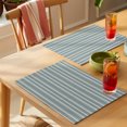 thumbnail image 4 of Sage Green Striped Placemats Set of 2 Farmhouse Vintage Green Stripes Place Mats Indoor Wipeable Table Mats Washable Cloth Dining Table Placemats for Kitchen Holiday Party Home Decor 13x19 Inch, 4 of 9
